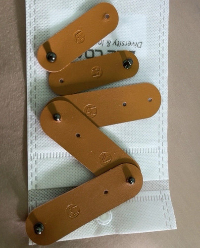 Leather cable tie organiser - leather,